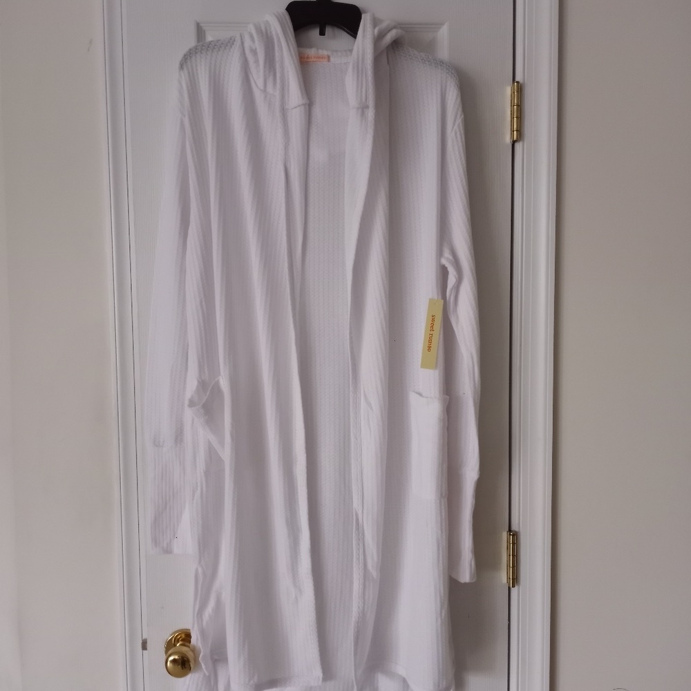 NWT Sweet Romeo Long Thermal HOODED Long Cardigan XL